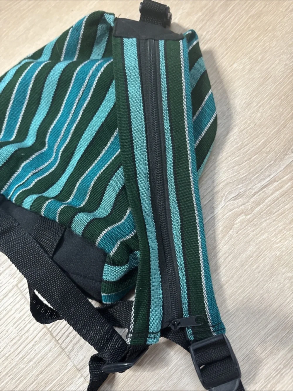 Pura Vida Bohemian Mini Backpack | Striped Knit Crossbody | Costa Rica Beachy Y2